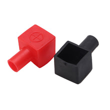 Load image into Gallery viewer, 2Pcs Universal Square Motorcycle Car Battery Terminals Rubber Covers Battery Terminals Protection Sleeve Positive Negative Pole Cover
