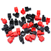 Load image into Gallery viewer, 2Pcs Universal Square Motorcycle Car Battery Terminals Rubber Covers Battery Terminals Protection Sleeve Positive Negative Pole Cover
