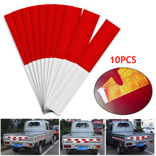 Load image into Gallery viewer, 10Pcs 30x5cm Car Truck Reflective Safety Tape Waterproof Night Warning Light Trailer Reflector Sticker Decal Car Accessories
