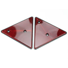 Load image into Gallery viewer, 2Pcs Red Rear Reflectors Triangle Reflective For Gate Posts Rear Reflectors Screw-on Caravan Triangle Reflective For Trailer Bike
