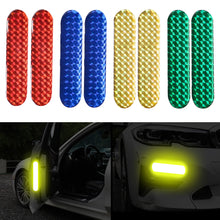 Load image into Gallery viewer, 2Pcs Car Reflective Sticker Alarm Warning Reflective Tape Strips Car Door Stickers Decal Night Safety Mark Auto Reflector Stickers
