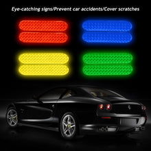 Load image into Gallery viewer, 2Pcs Car Reflective Sticker Alarm Warning Reflective Tape Strips Car Door Stickers Decal Night Safety Mark Auto Reflector Stickers
