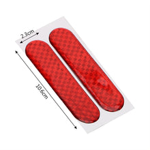 Load image into Gallery viewer, 2Pcs Car Reflective Sticker Alarm Warning Reflective Tape Strips Car Door Stickers Decal Night Safety Mark Auto Reflector Stickers
