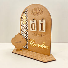 Load image into Gallery viewer, Ramadan Countdown Calendar Eid Mubarak Wooden Ornament 2023 Ramadan Decoration for Home Islam Muslim Party Decor Ramadan Kareem
