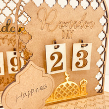 Load image into Gallery viewer, Ramadan Countdown Calendar Eid Mubarak Wooden Ornament 2023 Ramadan Decoration for Home Islam Muslim Party Decor Ramadan Kareem
