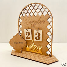 Load image into Gallery viewer, Ramadan Countdown Calendar Eid Mubarak Wooden Ornament 2023 Ramadan Decoration for Home Islam Muslim Party Decor Ramadan Kareem
