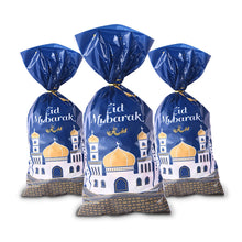 Load image into Gallery viewer, 50Pcs Eid Mubarak Gift Bags Plastic Cookie Candy Bag Castle Moon Pattern Islamic Treat Bags Ramadan Decoration Party
