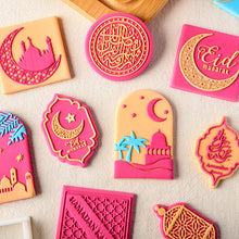 Load image into Gallery viewer, Eid Mubarak Cake Decorating Tools Ramadan Cookie Press Stamp Embosser Biscuit Cutter Fondant Sugarcraft Cookie Cutters Mold
