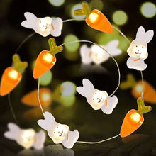 Load image into Gallery viewer, Easter LED Bunny String Lights Easter Decoration For Home Carrot Rabbit Fairy Light Supplies Happy Easter Gifts Party Favor
