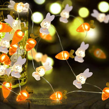 Load image into Gallery viewer, Easter LED Bunny String Lights Easter Decoration For Home Carrot Rabbit Fairy Light Supplies Happy Easter Gifts Party Favor
