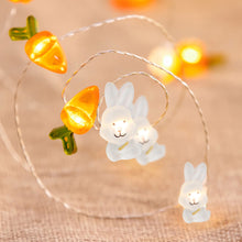 Load image into Gallery viewer, Easter LED Bunny String Lights Easter Decoration For Home Carrot Rabbit Fairy Light Supplies Happy Easter Gifts Party Favor
