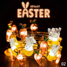 Load image into Gallery viewer, Easter LED Bunny String Lights Easter Decoration For Home Carrot Rabbit Fairy Light Supplies Happy Easter Gifts Party Favor
