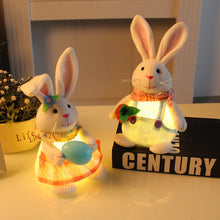 Load image into Gallery viewer, Rabbit Doll Ornament Happy Easter Decoration For Home Carrot Egg Bunny Easter Party Supplies DIY Craft Kids Gift Favor
