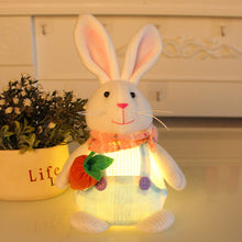 Load image into Gallery viewer, Rabbit Doll Ornament Happy Easter Decoration For Home Carrot Egg Bunny Easter Party Supplies DIY Craft Kids Gift Favor

