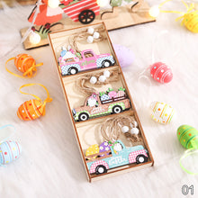 Load image into Gallery viewer, Easter Wooden Decoration DIY Eggs Bunny Pendant Hanging Ornaments Easter Decorations For Home Easter Supplies
