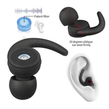 Load image into Gallery viewer, Soft Anti-Noise Ear Plugs Portable Sleep Noise Reduction Soundproof Professional Silicone Ears Earplug Sponge Sleeping Earplugs
