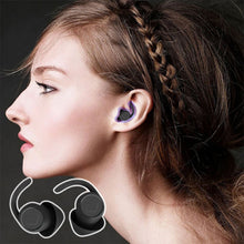 Load image into Gallery viewer, Soft Noise Reduction Ear Plugs Sleep Anti-Noise heart black Soundproof Professional Mute Silicone Ears Earplug Travel Earplugs
