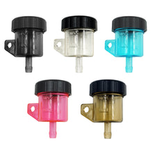 Load image into Gallery viewer, Transparent Motorcycle Front Brake Fluid Reservoir Push Up Clutch Tank Oil Fluid Cup Split Oil Pot Upper Pump Oil Cup
