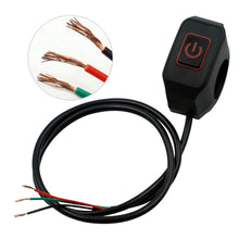 Load image into Gallery viewer, Motorcycle Switch Headlight Horn Modified Control Switch Handlebar Mount Button with LED Light With 60cm Cable
