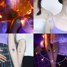 Load image into Gallery viewer, Small Fresh Luminous Tattoo Stickers Waterproof Long Lasting Colorful Luminous Tattoo Stickers Women Body Art Tattoo
