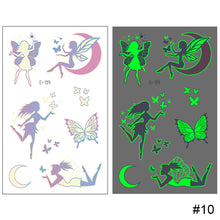 Load image into Gallery viewer, Small Fresh Luminous Tattoo Stickers Waterproof Long Lasting Colorful Luminous Tattoo Stickers Women Body Art Tattoo
