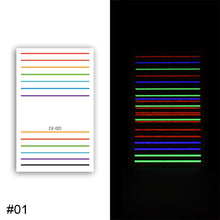 Load image into Gallery viewer, Colorful Luminous Tattoo Sticker Waterproof Long Lasting Luminous Tattoo Sticker Temporary Body Art Tattoo
