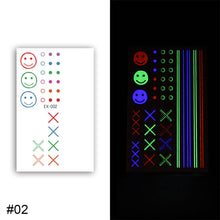 Load image into Gallery viewer, Colorful Luminous Tattoo Sticker Waterproof Long Lasting Luminous Tattoo Sticker Temporary Body Art Tattoo
