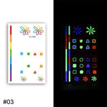Load image into Gallery viewer, Colorful Luminous Tattoo Sticker Waterproof Long Lasting Luminous Tattoo Sticker Temporary Body Art Tattoo
