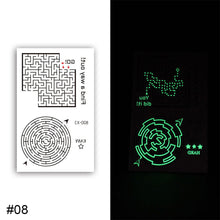 Load image into Gallery viewer, Colorful Luminous Tattoo Sticker Waterproof Long Lasting Luminous Tattoo Sticker Temporary Body Art Tattoo
