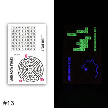 Load image into Gallery viewer, Colorful Luminous Tattoo Sticker Waterproof Long Lasting Luminous Tattoo Sticker Temporary Body Art Tattoo
