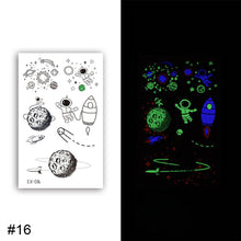 Load image into Gallery viewer, Colorful Luminous Tattoo Sticker Waterproof Long Lasting Luminous Tattoo Sticker Temporary Body Art Tattoo
