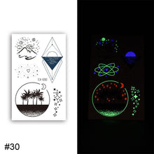 Load image into Gallery viewer, Colorful Luminous Tattoo Sticker Waterproof Long Lasting Luminous Tattoo Sticker Temporary Body Art Tattoo
