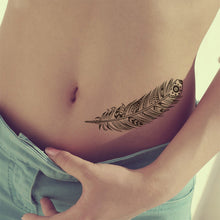 Load image into Gallery viewer, Black Tattoo Sticker Vintage Datura Flower Tattoo Sticker Waterproof Long Lasting Body Art Tattoo Sticker
