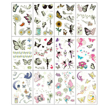 Load image into Gallery viewer, Butterfly Luminous Tattoo Sticker Waterproof Long Lasting Funny Luminous Tattoo Sticker Body Art Tattoo for Kids
