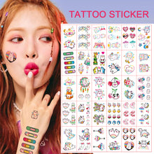 Load image into Gallery viewer, 30pcs/set Colorful Tattoo Stickers Waterproof Temporary Rainbow Line Cute Love Tattoo Stickers Body Art Tattoo
