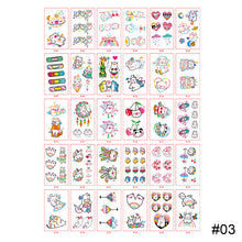 Load image into Gallery viewer, 30pcs/set Colorful Tattoo Stickers Waterproof Temporary Rainbow Line Cute Love Tattoo Stickers Body Art Tattoo

