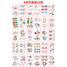 Load image into Gallery viewer, 30pcs/set Colorful Tattoo Stickers Waterproof Temporary Rainbow Line Cute Love Tattoo Stickers Body Art Tattoo
