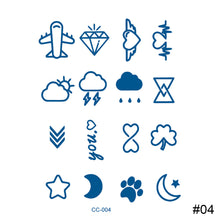 Load image into Gallery viewer, Small Pattern Herbal Tattoo Sticker Finger Cochlear Tattoo Sticker Waterproof Long Lasting Body Art Tattoo
