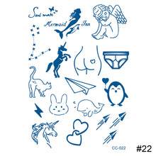 Load image into Gallery viewer, Small Pattern Herbal Tattoo Sticker Finger Cochlear Tattoo Sticker Waterproof Long Lasting Body Art Tattoo
