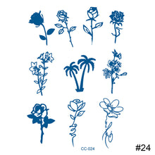 Load image into Gallery viewer, Small Pattern Herbal Tattoo Sticker Finger Cochlear Tattoo Sticker Waterproof Long Lasting Body Art Tattoo
