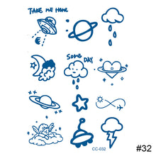 Load image into Gallery viewer, Small Pattern Herbal Tattoo Sticker Finger Cochlear Tattoo Sticker Waterproof Long Lasting Body Art Tattoo
