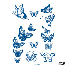 Load image into Gallery viewer, Small Pattern Herbal Tattoo Sticker Finger Cochlear Tattoo Sticker Waterproof Long Lasting Body Art Tattoo
