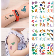 Load image into Gallery viewer, Cartoon Dinosaur Tattoo Sticker Cute Funny Waterproof Sweatproof Tattoo Sticker Temporary Body Art Tattoo for Boys
