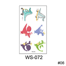 Load image into Gallery viewer, Cartoon Dinosaur Tattoo Sticker Cute Funny Waterproof Sweatproof Tattoo Sticker Temporary Body Art Tattoo for Boys
