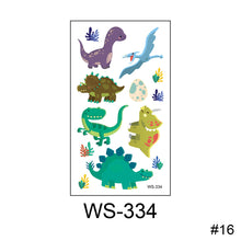 Load image into Gallery viewer, Cartoon Dinosaur Tattoo Sticker Cute Funny Waterproof Sweatproof Tattoo Sticker Temporary Body Art Tattoo for Boys
