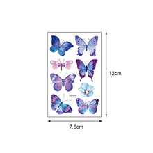 Load image into Gallery viewer, Children Cartoon Colorful Butterfly Tattoo Sticker Waterproof Sweatproof Cute Butterfly Tattoo Sticker Body Art Tattoo
