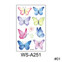 Load image into Gallery viewer, Children Cartoon Colorful Butterfly Tattoo Sticker Waterproof Sweatproof Cute Butterfly Tattoo Sticker Body Art Tattoo
