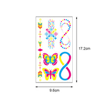 Load image into Gallery viewer, Creative Fluorescent Tattoo Sticker Waterproof Long Lasting Colorful Tattoo Stickers Fluorescent Body Art Tattoo
