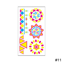 Load image into Gallery viewer, Creative Fluorescent Tattoo Sticker Waterproof Long Lasting Colorful Tattoo Stickers Fluorescent Body Art Tattoo
