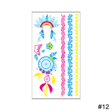 Load image into Gallery viewer, Creative Fluorescent Tattoo Sticker Waterproof Long Lasting Colorful Tattoo Stickers Fluorescent Body Art Tattoo
